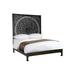 Bungalow Rose Pacjo Solid Wood Low Profile Standard Bed Wood in Black | 77 H x 65 W x 90 D in | Wayfair 6942D6B5ECEC424D90225001601577EF