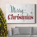 The Twillery Co.® Diesel Merry Christmas - Wrapped Canvas Textual Art Metal in Green/Red | 60 H x 40 W x 1.5 D in | Wayfair