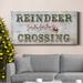 The Holiday Aisle® Reindeer Crossing Type Premium Gallery Wrapped Canvas - Ready To Hang Canvas, Solid Wood in White | 16 H x 8 W x 1 D in | Wayfair