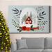 The Holiday Aisle® Snow Globe Village Collection A Premium Gallery Wrapped Canvas - Ready To Hang Metal in Green/Red | 60 H x 40 W x 1 D in | Wayfair