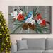 The Holiday Aisle® Birch Birds Collection A Premium Gallery Wrapped Canvas - Ready To Hang Canvas, in Black/Blue/Green | Wayfair