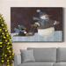 The Holiday Aisle® Night Ride Premium Gallery Wrapped Canvas - Ready To Hang Canvas, Solid Wood in Blue/Green/Red | 18 H x 12 W x 1 D in | Wayfair