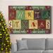 The Holiday Aisle® Chrismas Blocks II Premium Gallery Wrapped Canvas - Ready To Hang Metal in Blue/Green/Red | 60 H x 40 W x 1 D in | Wayfair
