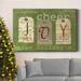 The Holiday Aisle® Joy Tags Premium Gallery Wrapped Canvas - Ready To Hang Metal in Blue/Green/Red | 48 H x 32 W x 1 D in | Wayfair