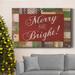 The Holiday Aisle® Merry & Bright Premium Gallery Wrapped Canvas - Ready To Hang Canvas, Solid Wood in Red | 27 H x 18 W x 1 D in | Wayfair