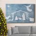 The Holiday Aisle® Star Of Bethlehem Collection A Premium Gallery Wrapped Canvas - Ready To Hang Canvas, in Black/Blue/Green | Wayfair