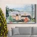 The Holiday Aisle® Holiday Vacation I Premium Gallery Wrapped Canvas - Ready To Hang Canvas, in Black/Blue/Green | 27 H x 18 W x 1 D in | Wayfair