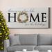 The Holiday Aisle® Home For The Holidays Premium Gallery Wrapped Canvas - Ready To Hang Canvas, Solid Wood in White | 16 H x 8 W x 1 D in | Wayfair