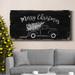 The Holiday Aisle® Merry Christmas Truck Premium Gallery Wrapped Canvas - Ready To Hang Canvas, Solid Wood in Red | 16 H x 8 W x 1 D in | Wayfair