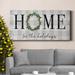 The Holiday Aisle® Home For The Holidays Premium Gallery Wrapped Canvas - Ready To Hang Canvas, Solid Wood in White | 24 H x 12 W x 1 D in | Wayfair