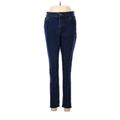 Ann Taylor LOFT Jeans - Mid/Reg Rise: Blue Bottoms - Women's Size 4 - Dark Wash