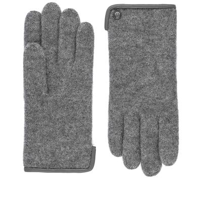 ROECKL - Handschuhe Damen Wolle Leder-Paspel Flanell