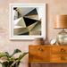 Orren Ellis Gold Polygon Wall II-Premium Framed Print - Ready To Hang Paper, Solid Wood in Black/Blue/Green | 17 H x 17 W in | Wayfair