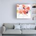 Red Barrel Studio® Brighten the Day by Sheila Golden - Wrapped Canvas Graphic Art Canvas, Wood in Pink/Red/White | 14 H x 14 W x 2 D in | Wayfair