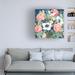 Red Barrel Studio® Bewitching Bouquet II by Grace Popp - Wrapped Canvas Painting Canvas, Wood in Blue/Green/Pink | 24 H x 24 W x 2 D in | Wayfair