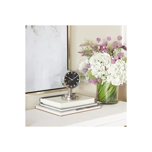 greyleigh™-analog-stainless-steel-mechanical-tabletop-clock-stainless-steel-in-gray-|-6.75-h-x-4.2-w-x-4-d-in-|-wayfair/