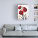 Red Barrel Studio® Red Poppy Fresco I by Timothy O' Toole - Wrapped Canvas Graphic Art Canvas, Wood in Gray/Red/White | 24 H x 18 W x 2 D in | Wayfair