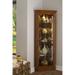 Pulaski Furniture Keepsakes Lighted Corner Curio Cabinet Wood/Glass in Gray/Brown | 72 H x 28 W x 16 D in | Wayfair 20206