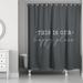 Latitude Run® Single Shower Curtain Polyester in Gray | 74 H x 71 W in | Wayfair 32D2BEF76455432087C5FBC56B46DE2B