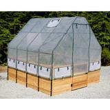 Outdoor Living Today 8 ft. W x 8 ft. D Cedar Garden in a Box w/ Greenhouse Covering | 96 W x 96 D in | Wayfair