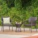 Dover Outdoor 3-Piece Wicker Stacking Chair Chat Set by Christopher Knight Home