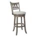 OS Home and Office Furniture Model Swivel Stool 30" with Slatted Back in Antique Grey Finish