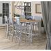 Oxford Garden Travira 7-piece 72-in x 30-in Tekwood Natural Bar Table & Sling Bar Chair Set - Slate Sling