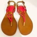Coach Shoes | Coach Neon Pink Coco Thong Flat Sandal Sz 5b | Color: Pink | Size: 5