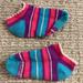 Disney Accessories | Disney Striped Socks | Color: Blue/Pink | Size: Osbb