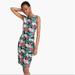 J. Crew Dresses | J. Crew Sleeveless Floral Sheath Dress Two-Way S | Color: Green/Pink | Size: 00