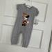 Disney One Pieces | Disney Minnie Mouse Witch Halloween Baby Gray Hooded Jumpsuit 3-6 Months Nwt | Color: Gray | Size: 3-6mb
