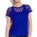 Madewell Tops | 3/$36: Madewell Hi-Line Sheer Shapes Polka Dot Top Size Xs | Color: Blue/Purple | Size: Xs