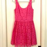 Lilly Pulitzer Dresses | Lilly Pulitzer Hot Pink Lace Dress - Size 10 | Color: Pink | Size: 10
