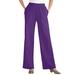 Plus Size Women's 7-Day Knit Wide-Leg Pant by Woman Within in Radiant Purple (Size 1X)