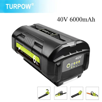 Turpow-Batterie aste aux ions Eddie pour Ryobi RY40502 RY40200 40 V outils électriques sans fil