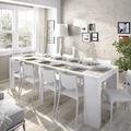 Table console extensible Kiona blanc brillant Blanc brillant 54-239 x 77 x 90 cm - Blanc brillant
