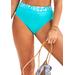 Plus Size Women's High Waist Bikini Bottom by Swimsuits For All in Crystal Blue (Size 22)