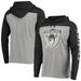 Men's '47 Heathered Gray Las Vegas Raiders Franklin Wooster Throwback Long Sleeve Hoodie T-Shirt