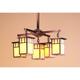 Arroyo Craftsman Huntington 24 Inch 5 Light Chandelier - HCH-4L-4-1E-RM-P