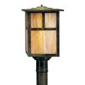 Arroyo Craftsman Mission 13 Inch Tall 1 Light Outdoor Post Lamp - MP-10T-RM-VP