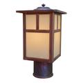 Arroyo Craftsman Mission 9 Inch Tall 1 Light Outdoor Post Lamp - MP-6T-M-VP