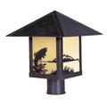 Arroyo Craftsman Timber Ridge 10 Inch Tall 1 Light Outdoor Post Lamp - TRP-9AR-WO-VP