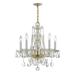 Crystorama Traditional Crystal 18 Inch 5 Light Mini Chandelier - 1061-PB-CL-S