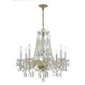 Crystorama Traditional Crystal 26 Inch 8 Light Chandelier - 1138-PB-CL-S