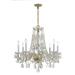 Crystorama Traditional Crystal 26 Inch 8 Light Chandelier - 1138-PB-CL-S