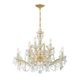 Crystorama Maria Theresa 29 Inch 12 Light Chandelier - 4479-GD-CL-SAQ