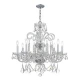 Crystorama Traditional Crystal 27 Inch 8 Light Chandelier - 5008-CH-CL-S