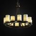 Justice Design Group Clouds 28 Inch 12 Light Chandelier - CLD-8768-10-DBRZ