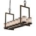 Justice Design Group Veneto Luce 42 Inch 14 Light Linear Suspension Light - GLA-8769-16-AMBR-DBRZ