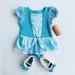 Disney Costumes | Disney, 6-12m, S/S Cotton Baby Cinderella Costume | Color: Blue/Silver | Size: 6-12 Months